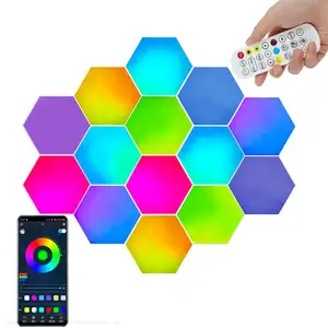 E-sports atmosfera luz inteligente estranho luz placa hexagonal emenda Bluetooth controle remoto inteligente