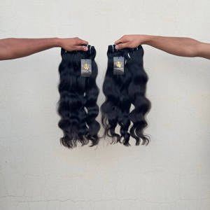 Natural Raw Indian Temple <b>Human</b> <b>Hair</b> Bundle Body wave Cuticle aligned Virgin Wholesale <b>Human</b> <b>Hair</b> <b>weave</b> Bundles - Product Image 1