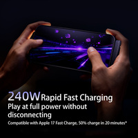Câble de données TKT 2-en-1 avec support invisible, câble de charge rapide avec support de téléphone intégré, câble de charge rapide 240W