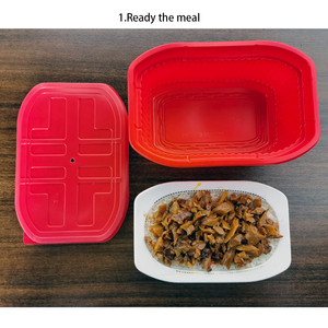 Boîte à lunch auto-chauffante en PP <span class=keywords><strong>de</strong></span> qualité alimentaire Boîtes et bacs <span class=keywords><strong>de</strong></span> rangement Conteneur alimentaire Jetable Gaufrage Emballage alimentaire 0.5mm WZ - Product Image 4