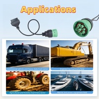 Kabel Adaptor OBD2 J1939 Tipe 2 Male 9pin ke Female, Penjualan Panas, Custom, Konduktor Tembaga Berlapis Timah, Isolasi PVC, 12V/24V