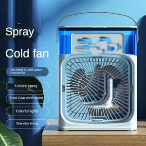 Mini <span class=keywords><strong>Ventilador</strong></span> <span class=keywords><strong>Enfriador</strong></span> de Aire Portátil de Plástico 3 en 1 con Humidificador y Luz de Colores, Enfriamiento por Agua para Coche, Exteriores y Autocaravana - Product Image 5