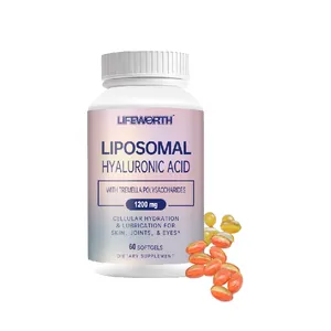 Lifeworth thương hiệu tư nhân Vitamin C 30 g liposomal hyaluronic axit bổ sung vitamin E viên nang mềm làm trắng da