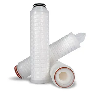 New 10-Inch Pleated Polypropylene Water Filter Cartridge 0.1 Micron PP Pleated Cartridge for Household Use