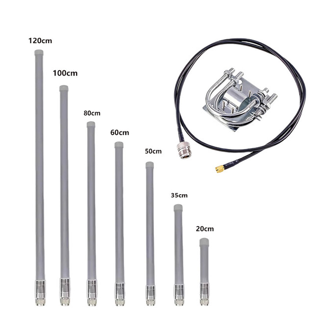 5dbi 8dbi 10dbi 12dbi Omni Directional 2.4G Wifi 868 MHZ 900MHZ 915 MHZ Long Rang Waterproof Outdoor Lora Fiberglass Antenna