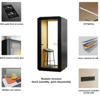 Cabine insonorisée mobile multi-personnes, boîte silencieuse, The-Office-Pod, espace de travail scolaire, jardin, grand espace de travail acoustique écologique préfabriqué