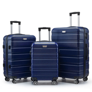 Valise personnalisée de marque, ensemble de bagages de voyage à roulettes pivotantes à <span class=keywords><strong>360</strong></span> degrés, 20/24/28 pouces, avec poignée télescopique en fer pour les longs séjours - Product Image 4