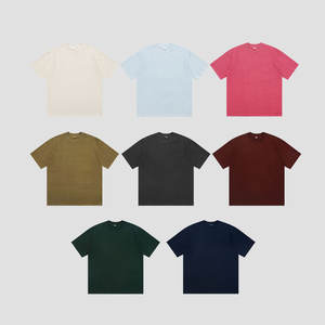 เสื้อยืดผู้ชายซัก270GSM ฤดูร้อนเสื้อยืดผ้าฝ้ายแนวสตรีทแวร์ผ้าคอตตอนรุ่น100% สำหรับผู้ชาย2025 - Product Image 1