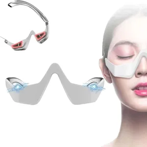 EMS Microcorrent Red Light Therapy para círculos escuros sob sacos oculares Relaxe Óculos LED Eye Massager