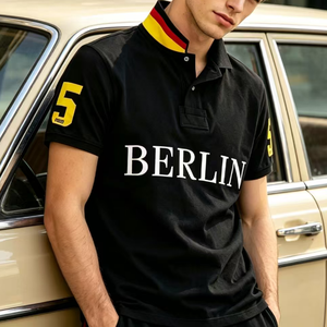 Camisa Polo para Hombre con Diseño de la <span class=keywords><strong>Bandera</strong></span> de Eritrea, Patrón de <span class=keywords><strong>Bandera</strong></span> Personalizado, Cuello Alto, Tela de Poliéster, Color Impreso, Laurla - Product Image 6