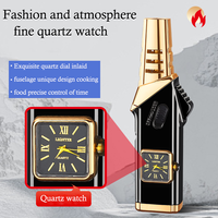 Nouveau briquet gonflable extérieur avec cadran en quartz impact direct grande torche en métal