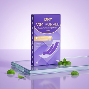 Tiras Blanqueadoras de Dientes Instantáneas Personalizadas Sin Peróxido, Marca Privada, Color Morado V34 + Pap - Product Image 4