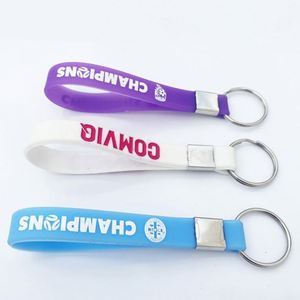 Porte-clés personnalisé en caoutchouc avec logo, bracelet en silicone - Product Image 2