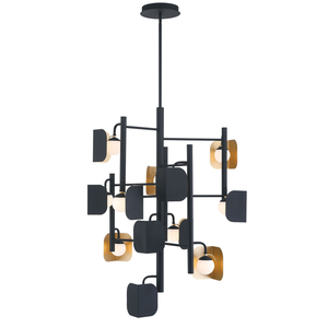 Lámpara Colgante Negra Larga para Techo Alto, Decoración Nórdica para Sala de Estar, <span class=keywords><strong>Comedor</strong></span>, Isla de Cocina - Product Image 2