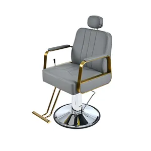 Ağır hidrolik pompa ile klasik uzanmış berber koltuğu Salon ekipmanları 360 derece döner uzanmış Salon sandalyesi