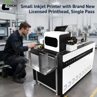Printer Mini Desktop Single Pass untuk Tas Kertas Pencetakan Inkjet CMYK Mesin Printer Digital One Pass untuk Kertas Bergelombang