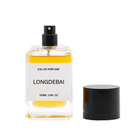 Baide - Botellas de Perfume Vacías Cuadradas de Lujo Personalizadas, 30 ml, 50 ml, 100 ml, Botella de Perfume Transparente con Caja de Embalaje