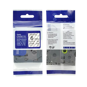 Cinta Adhesiva Laminada Estándar Negra Transparente de 6 mm Orison TZo-111 Compatible con Impresora <span class=keywords><strong>P</strong></span>-<span class=keywords><strong>Touch</strong></span> Brother - Product Image 4