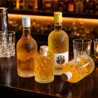 Bouteilles en verre rondes transparentes en gros pour spiritueux 100ml 200ml 330ml 500ml 750ml 1000ml – Emballage pour Vodka, Whisky, Gin, Tequila, Brandy, Rhum
