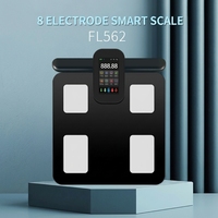 Balance connectée intelligente pour la salle de bain, grande capacité 180 kg, avec capteur numérique, application WiFi, surveillance de la santé, composition corporelle, portable