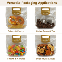 Sac composite PET CPP sur mesure ODM/OEM pour l'emballage de pain, pâtisseries, snacks et aliments, avec soufflet de fond et poignée