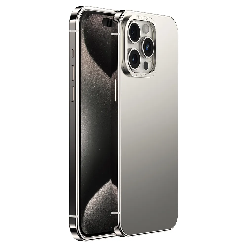 2024, gran oferta, funda de teléfono de Metal de titanio para iPhone 15 pro Max, funda de metal, funda de teléfono con marco de acero inoxidable para iPhone 15 pro