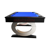 Mesa de billar de 9 bolas de 7FT, 8FT, 9FT con base de pizarra, patas de madera maciza personalizables, para uso interior, unisex, taco incluido, bolsillos de cuero auténtico, personalizable