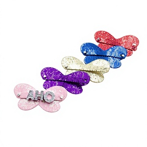 Pinzas para el pelo de perro personalizadas, impermeables, con purpurina, en rosa, morado, azul, rojo y dorado, accesorios brillantes para Navidad y todas las estaciones, dulces. - Product Image 1