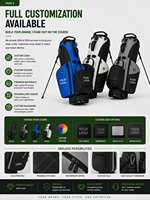 Sac de golf personnalisé en cuir PU avec design portable et imperméable, logo personnalisé, accessoires de golf durables et de haute qualité
