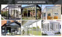 Nouvelle conception de maison mobile bioclimatique résistante au vent avec toit rétractable, gazebo LED, patio, jardin, cour arrière, véranda d'été, salle de fête