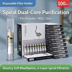 Filtros Desechables para Cigarrillos con Punta Suave — Filtración en Espiral Multicapa, Ajuste Universal para Todos los Tamaños de Cigarrillos - Product Image 1