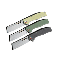 Couteau pliant en acier inoxydable avec manche en Micarta, pointe tombante, finition délavée, personnalisable OEM, couteau de poche pour hommes, camping en plein air