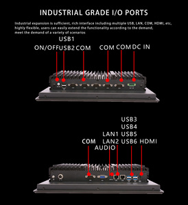 Panneau PC intégré robuste étanche 15 15.6 pouces pc industriel robuste contrôle industriel intégré ordinateur tablette pc sans ventilateur - Product Image 2