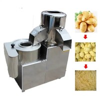 Industriële grote capaciteit aardappel schil- en snijmachine van roestvrij staal, te koop