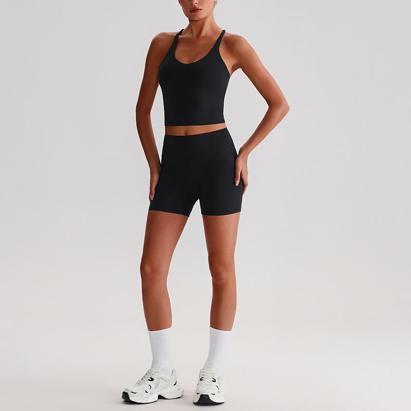 2025 Summer Ready to Ship Gym Shorts and Sports Bra Women's Set