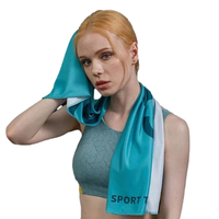 Serviette de sport en microfibre pour adultes, blanche, 30x100cm, douce, respirante, séchage rapide, avec effet rafraîchissant instantané et impression de logo personnalisée