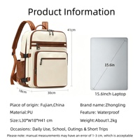 Sac à dos décontracté imperméable et tendance, multi-poches, grande capacité, antichoc, pour ordinateur portable, idéal pour les affaires et le quotidien