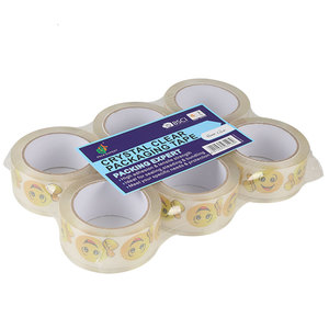 Wholesale BULL Brand Crystal <b>Clear</b> Waterproof Single Sided BOPP Adhesive Packing <b>Tape</b> Refills for Carton Sealing - Product Image 1