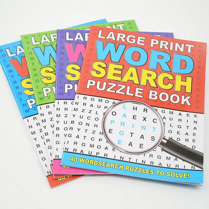 Educational Relieve Stress Large Print Search-a-Word Puzzle Book For Kids Adults