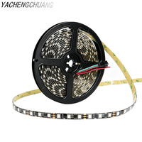 Tira de LED Flexible Direccionable WS2811 de 12V, Negra, FPC, 5050 RGBIC, 3M, con Cinta Adhesiva de Doble Cara, para Iluminación de Paisajes y Árboles