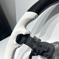 Volante de Coche en Oferta, Apto para Mazda 3 6 CX3 CX4 CX5, Volante de Fibra de Carbono con Cuero Perforado