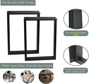 إطارات قاعدة طاولة مكتب مطعم صناعي قواعد طاولة معدنية من الحديد الزهر - Product Image 6