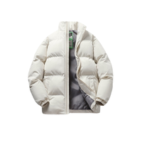 Veste matelassée d'hiver pour homme, nouvelle marque de mode, épaisse, en coton matelassé, avec col montant, style décontracté, uni, teinture unie