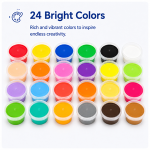 Kit de Pâte à Modeler Auto-Durcissante pour Enfants Dinosaures, 24 Couleurs, OEM, Super Légère, Non Toxique, Personnalisable, Vente en Gros, Artisanat Éducatif DIY - Product Image 2