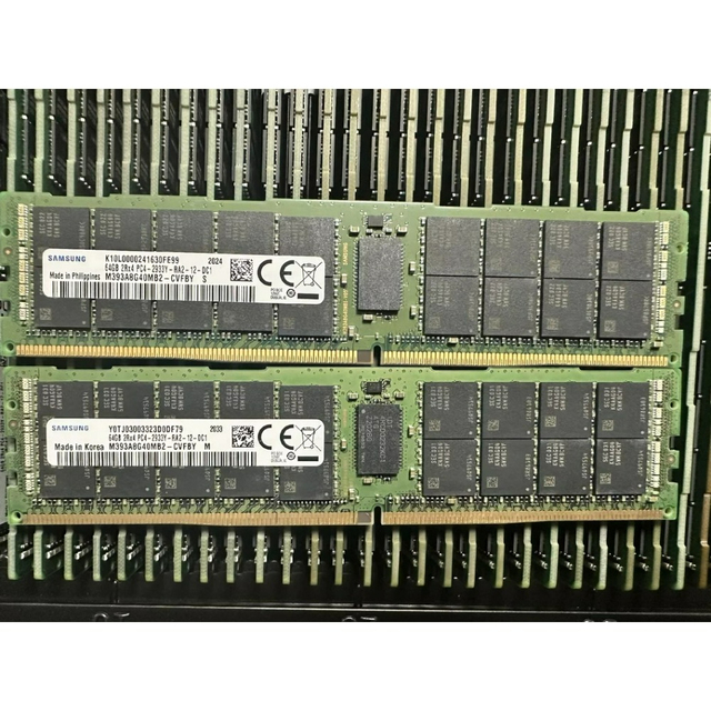 Used M393A8G40MB2-CVFBY 64G 2RX4 PC4-2933Y-R DDR4 2933MHz ECC REG RDIMM Server Memory