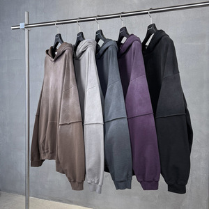 Sudadera con Capucha de Invierno de Algodón 100% con Diseño de Dos Piezas Falsas y Estampado de Caballo, Estilo Europeo y Americano - Product Image 2