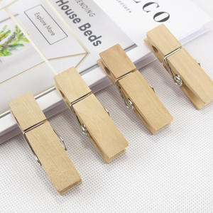 Grandes pinces en <span class=keywords><strong>bois</strong></span> naturel, 72x18mm, pour vêtements artisanaux, 1 pièce - Product Image 3