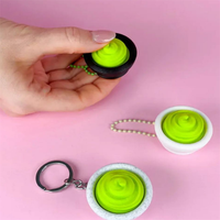 Nouveauté Porte-clés Mignon Imprimé en 3D Série Sushi Unique, Figurine Pendentif Anti-stress à Cliquer sur le Doigt, Accessoire pour Petit Sac à Dos