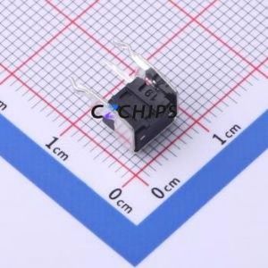 KH-6X6X4.3H-ZJ Tactile Switch Bent Lead Through Hole,6x6mm Switch Single Pole Single Throw Round Button Right Angle Insert 6mm - Product Image 2