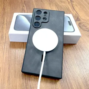 Custodia Vintage in pelle per Samsung S24 S23 S22 S21 Ultra Plus FE Note <span class=keywords><strong>20</strong></span> <span class=keywords><strong>S</strong></span> cover-custodia per cellulare con ricarica Wireless - Product Image 6